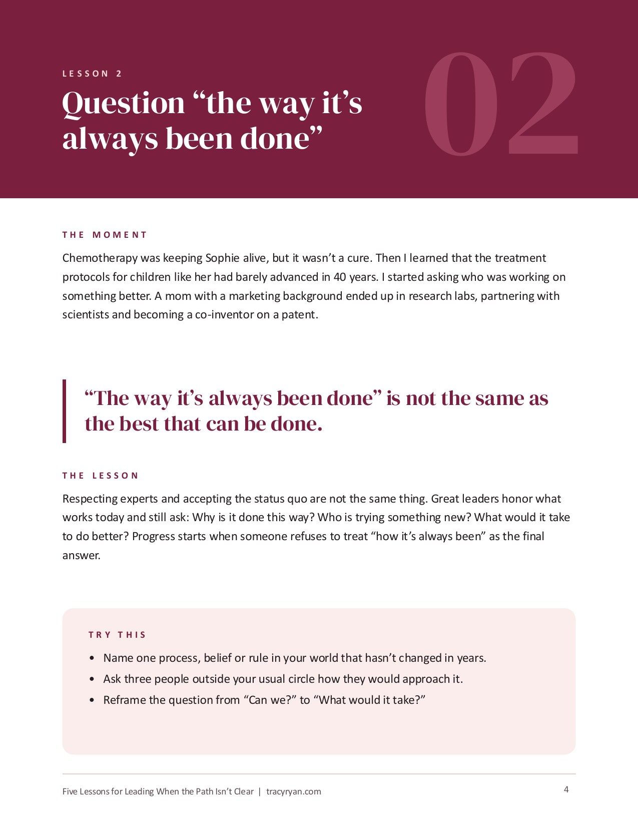 Five Lessons for Leading When the Path Isn’t Clear, page 4