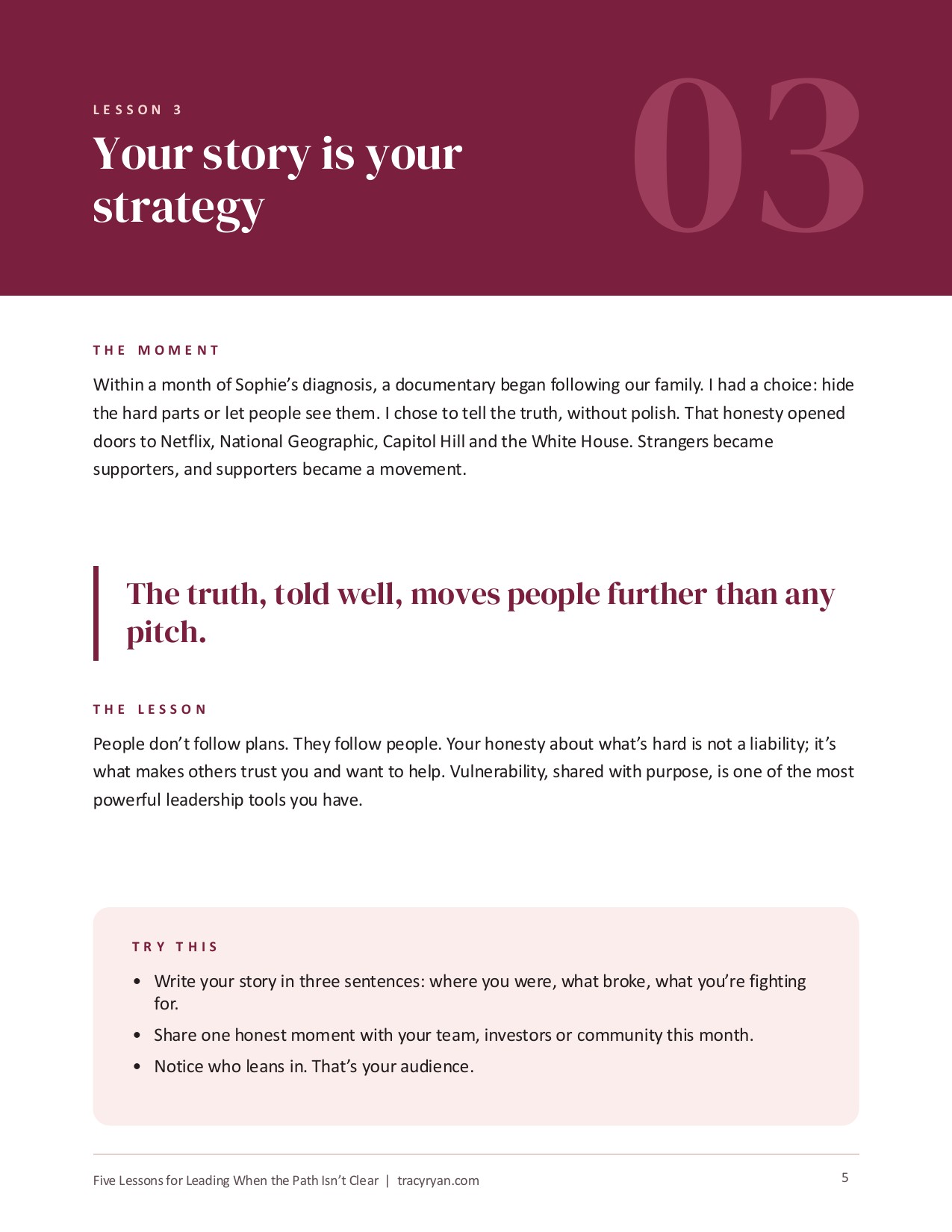 Five Lessons for Leading When the Path Isn’t Clear, page 5